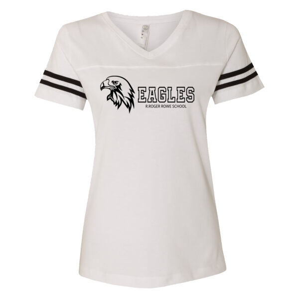Women's - Football V-Neck Jersey Tee Thumbnail
