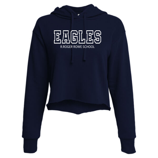 Women's - Laguna Sueded Raw Edge Crop Hoodie Thumbnail