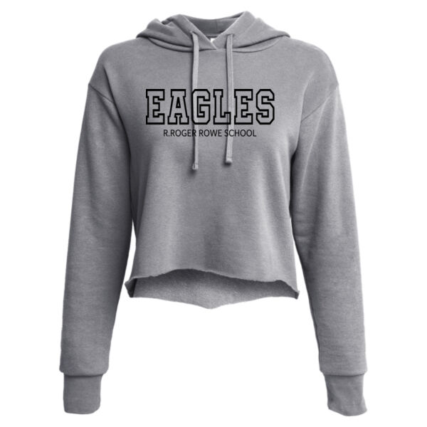 Women's - Laguna Sueded Raw Edge Crop Hoodie Thumbnail